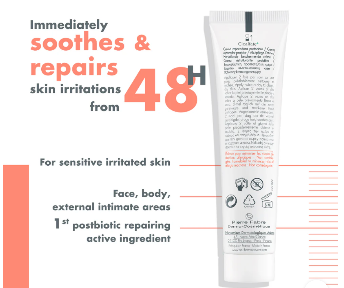 AVENE Cicalfate Instant Repairing Protective Cream For Damaged Skin