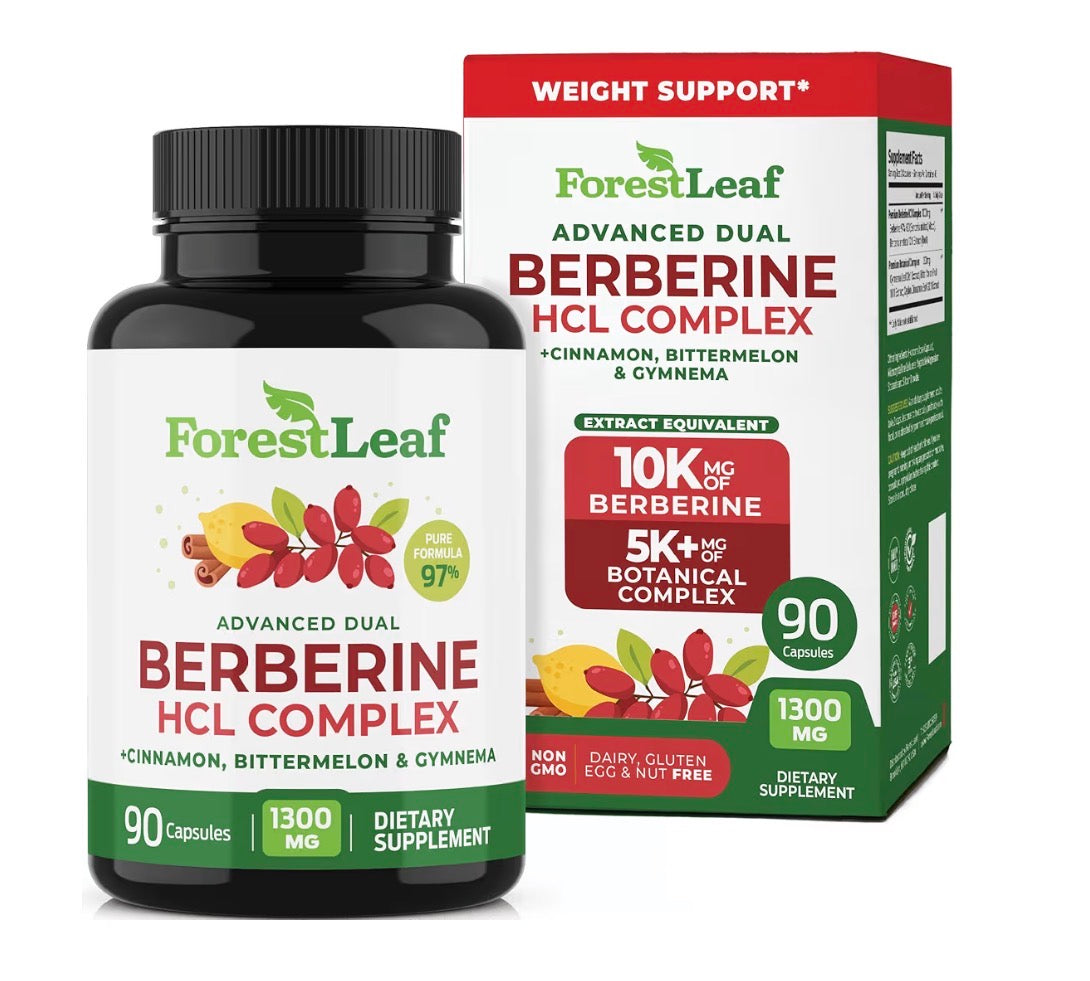 Berberine Supplement - 1300mg per Serving - Ultra High Potency Berberine HCl with Ceylon Cinnamon, Bitter Melon & Gymnema - Weight Management Support - 90 Caps
